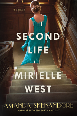 A woman is walking down a staircase.